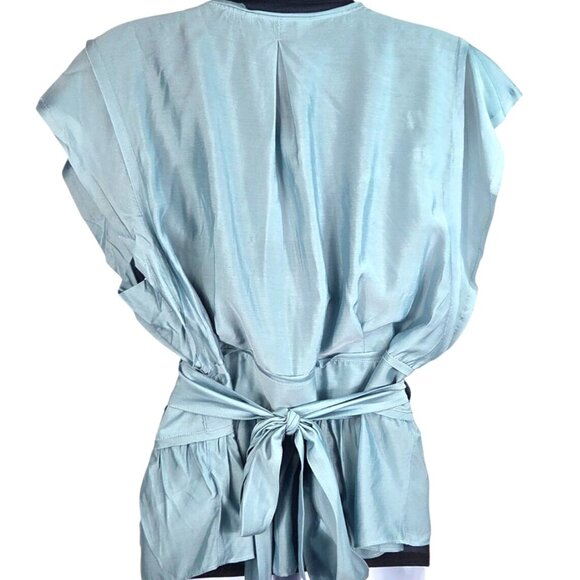 Joie Ashlene Cap Sleeve Wrap Top in Citadel Size 1X 16W Silk Blend NWT - Picture 3 of 7